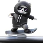 Funny Skateboard Bear Car Dashboard Decoration | Best Quality Decoration Piece For Car