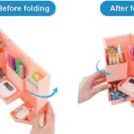 3 Steps Foldable Table Storage Box Organizer With Box Packing (mix/random Color)