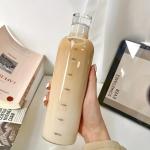 Transparent,lightweight Sports Water Bottle Portable Leak-proof Fitness Gym Water Time Scale, Sealed, Leakproof, 500ml Capacity