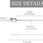 4 Pcs Set Stainless Steel Spoon With Straw Reusable Spoon Cocktail Stirrers For Drinks Drinking Straw