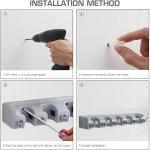 Mop And Broom Holder Wall Mount | Organizer For Home Garden Garage And Storage