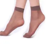 Female Thin Silk Transparent Sexy Ankle Nylon Socks Set (random Color)