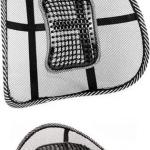 Back Rest With Lumbar Support Mesh Cushion Pad For Car Seat, Home, Office Chair