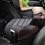 High Leather Car Arm Rest Mats Memory Foam Filler Car Center Console Arm Rest Car Seat Covers Car-styling
