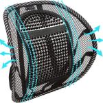 Back Rest With Lumbar Support Mesh Cushion Pad For Car Seat, Home, Office Chair