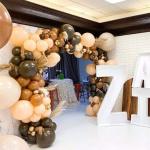 Balloon Garland Kit Coffee Brown For Garland Theme Party Birthday Baby Shower Wedding Decorations (155 Pcs Of Different Balloons In 1 Packet)