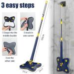 360° Rotatable Cleaning X Mop Adjustable Corner Mop Self Squeezing Wringing Mop Multifunctional Rotating Mop For Floor Wall Window
