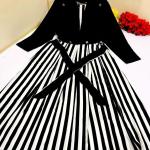 2 Pcs Zebra Printed Long Frock Linen Fabric With Jacket