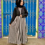 2 Pcs Zebra Printed Long Frock Linen Fabric With Jacket
