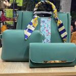 Momina 3pcs Bag Set Luxury Hand Bagset For Girls – Leather Cross Body & Shoulder Bag – Large Capacity Bag
