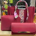 Momina 3pcs Bag Set Luxury Hand Bagset For Girls – Leather Cross Body & Shoulder Bag – Large Capacity Bag